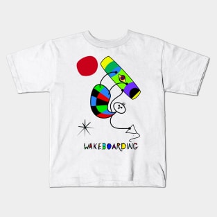 Miro Inspired Wake Boarder Kids T-Shirt